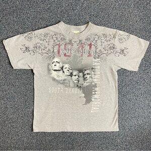 Vintage Gray Mount Rushmore T-Shirt